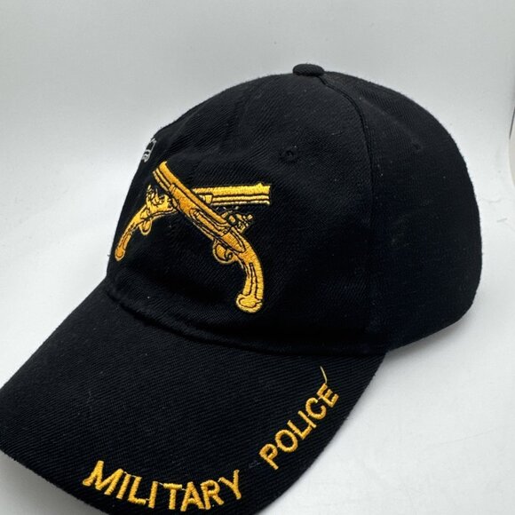 Military Police Guns Rifles Black Shadow Embroidered Baseball Cap HAT LICENSED - Picture 2 of 5